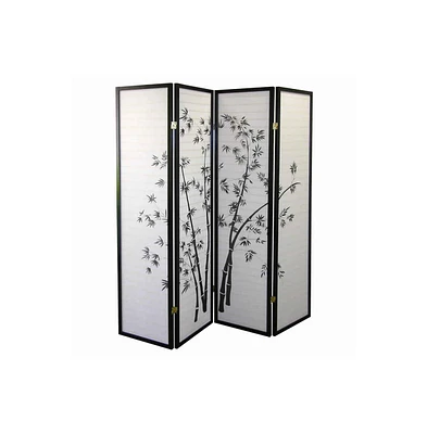 Slickblue Paper 4-Panel Room Divider for Elegant and Practical Space Division