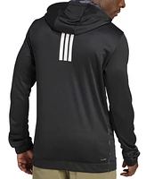 adidas Men's Essentials Regular-Fit Camo Piped Full-Zip Hooded Track Jacket