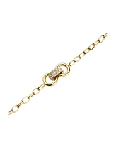 Rosefield Bow Studs Bracelet In 14K Yellow Gold Plated Stainless Steel