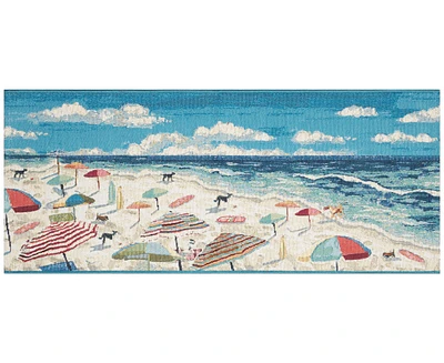 Liora Manne' Esencia Dog Beach 1'11"x4'11" Runner Area Rug