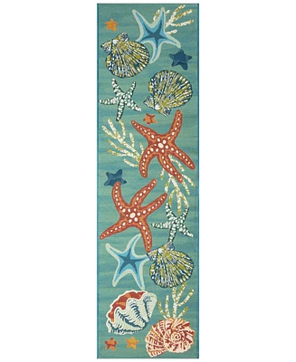 Liora Manne' Marina Starfish Song 1'11"x7'6" Runner Area Rug
