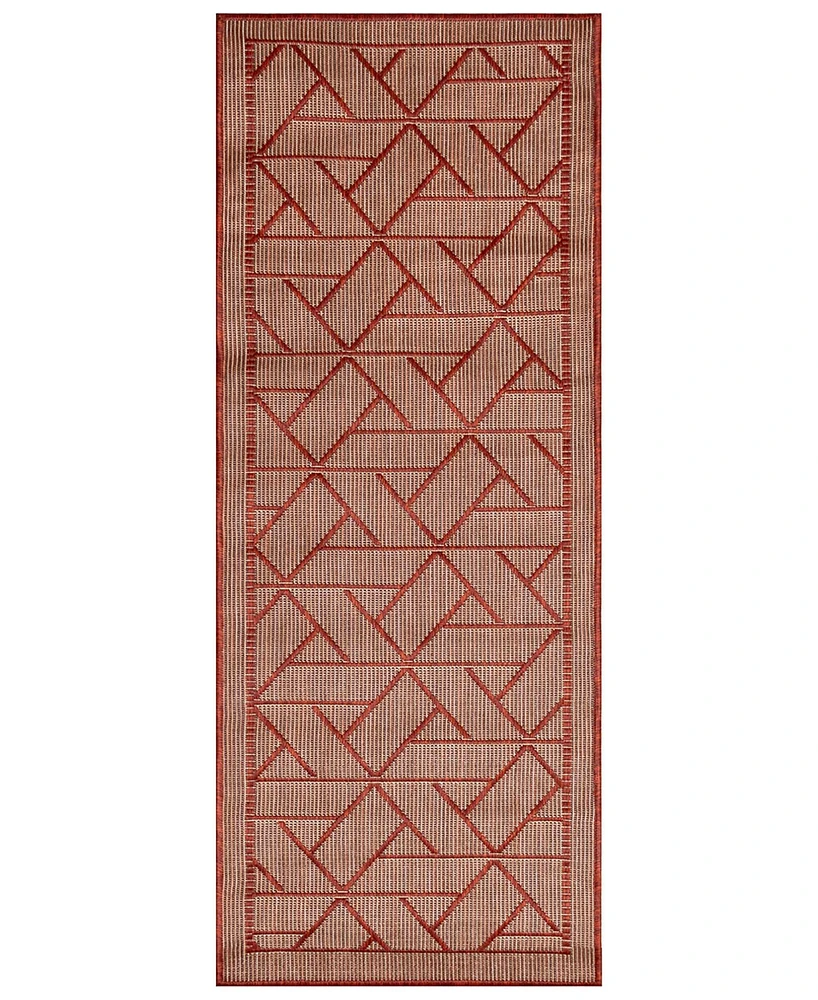 Liora Manne' Carmel Pyramid 1'11"x4'11" Runner Area Rug