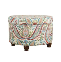 Slickblue Rustic Wooden Ottoman for Living Room or Bedroom Seating and Storage