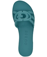 Guess Women's Elyho Logo Cutout Flat Jelly Sandals