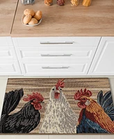 Liora Manne' Esencia Three Roosters 2'x2'10" Area Rug