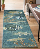 Liora Manne' Marina Fish 1'11"x7'6" Runner Area Rug