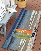 Liora Manne' Frontporch Surf Break 2'x5' Runner Area Rug