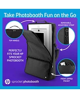 Hp Sprocket Photobooth 3x4" Photo Printer, Bundle w/Zink Paper, Case, Screen Protector & More
