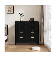 gaomon Dressers Chests of Drawers, Mdf Board Chest of Four Drawers