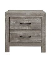 Slickblue Classic 2-Drawer Nightstand for Timeless Bedroom Storage and Organization