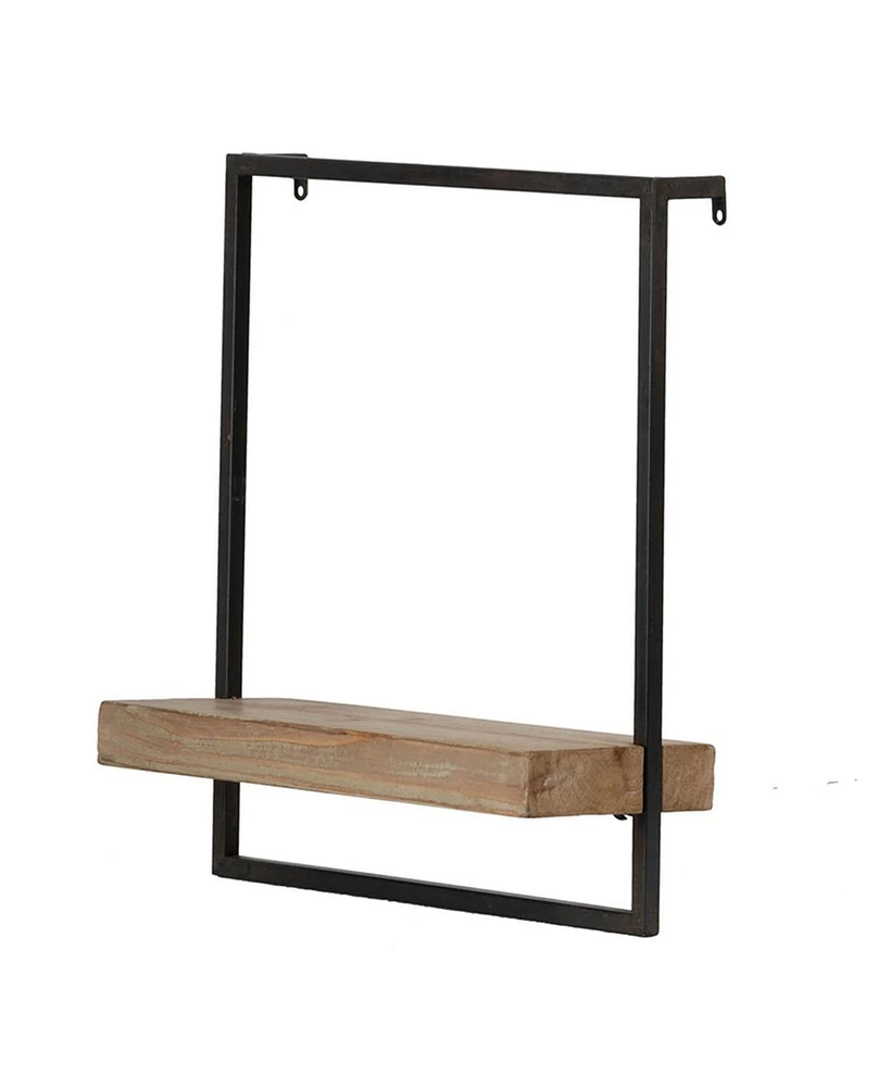 Slickblue Wall Shelf with Rectangular Industrial Frame for Modern and Durable Storage Solutions