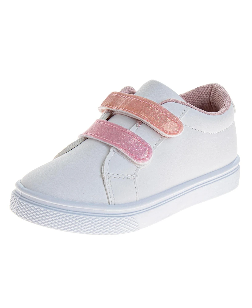 Laura Ashley Toddler Little Girl Hook and Loop Casual Sneakers