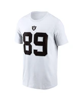 Nike Men's Brock Bowers White Las Vegas Raiders Name Number T-Shirt