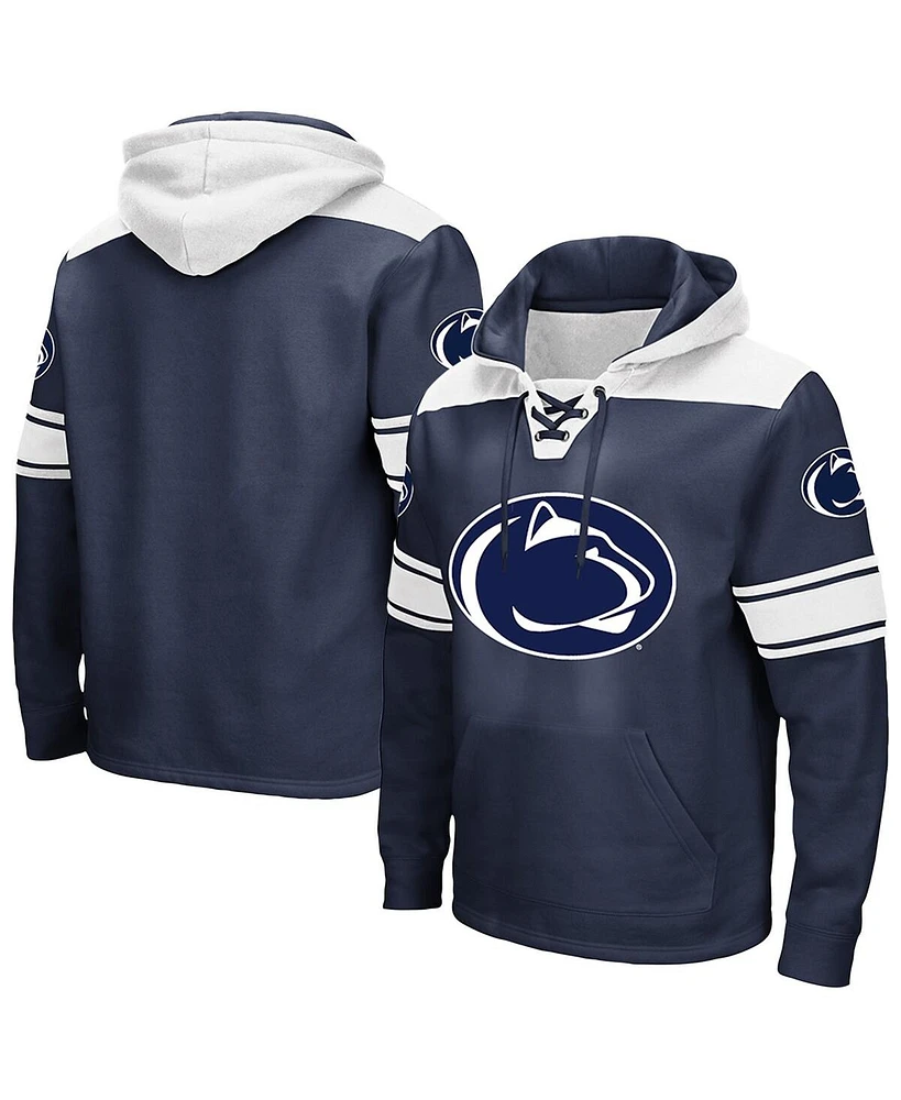 Colosseum Men's Navy Penn State Nittany Lions Big Tall Hockey Lace-Up Pullover Hoodie