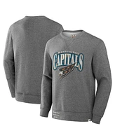 Fanatics Men's Heather Gray Washington Capitals Decades Collection Legendary Fleece Pullover Sweatshirt