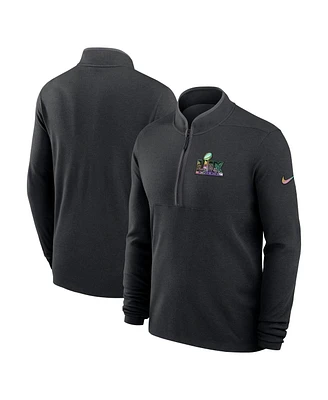 Nike Men's Black Super Bowl Lix Victory Half-Zip Jacket