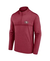 Fanatics Men's Scarlet San Francisco 49ers Head-to-Head Quarter-Zip Top