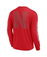 Fanatics Men's Scarlet Nebraska Huskers Strive Long Sleeve T-Shirt