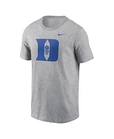 Nike Men's Heather Gray Duke Blue Devils Basketball Logo T-Shirt