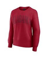 Fanatics Women's Crimson Alabama Tide Supersoft Flow Fleece Pullover Sweatshirt