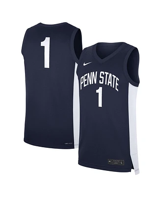 Nike Men's 1 Navy Penn State Nittany Lions Road Replica Jersey