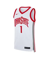 Nike Men's 1 White Ohio State Buckeyes Home Replica Jersey