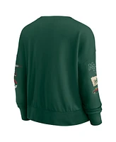 Fanatics Women's Green Minnesota Wild Go Team Pullover Sweatshirt