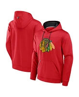 Fanatics Men's Red Chicago Blackhawks Defender Pullover Hoodie