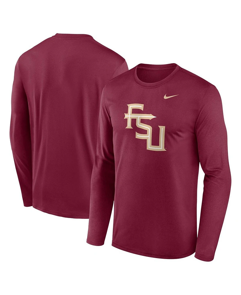 Nike Men's Garnet Florida State Seminoles Primetime Alternate Logo Legend Long Sleeve T-Shirt