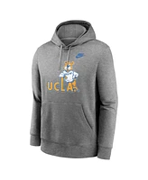 Nike Men's Heather Gray Ucla Bruins Legacy Logo Club Fleece Pullover Hoodie