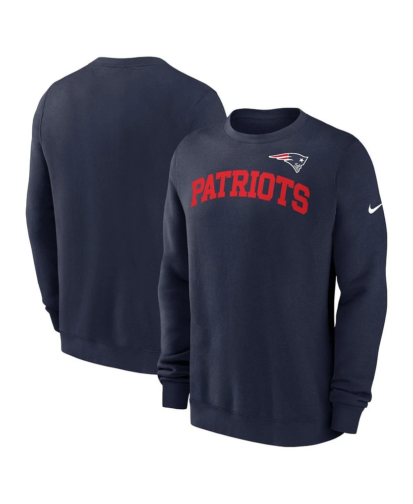 Nike Men's Navy New England Patriots Club Pullover Sweatshirt