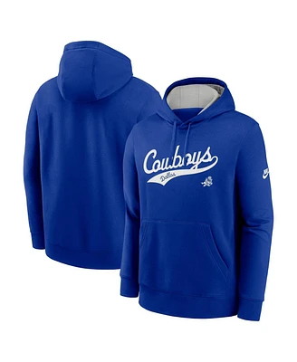 Nike Men's Royal Dallas Cowboys Rewind Tail Sweep Club Pullover Hoodie