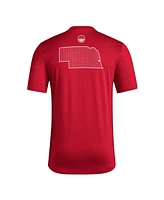 Adidas Men's Scarlet Nebraska Huskers Honor Support Pre-Game T-Shirt