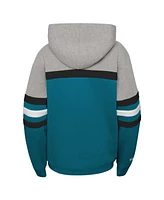 Mitchell & Ness Big Boys and Girls Teal San Jose Sharks Head Coach Pullover Hoodie