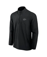 Fanatics Men's Black Kansas City Chiefs Front Office Woven Quarter-Zip Jacket