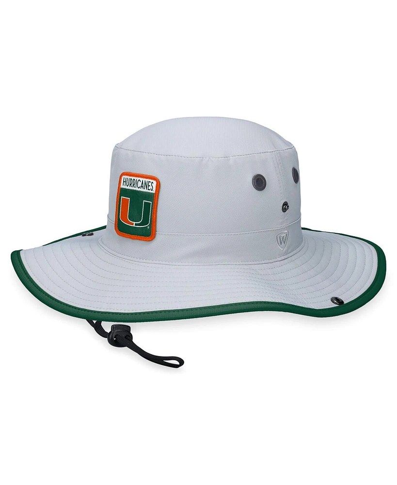 Top of the World Men's Gray Miami Hurricanes Steady Bucket Hat