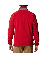 Columbia Men's Crimson Alabama Tide Flanker Iv Fleece Raglan Full-Zip Jacket