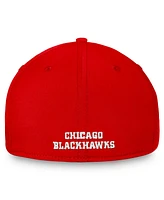 Fanatics Men's Red Chicago Blackhawks Core Primary Logo Flex Hat