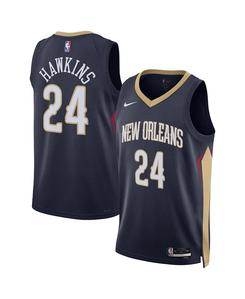 Nike Men's and Women's Hawkins Navy New Orleans Pelicans Swingman Jersey - Icon Edition