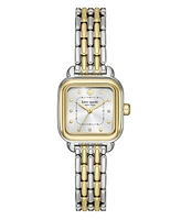 Kate Spade New York Women's Gracie Square Three-Hand Two-Tone Stainless Steel Watch, 25mm
