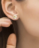 Lacoste Gold-Tone Matchpoint Glass Pearl Stud Earrings