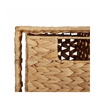 Storage Unit with 5 Baskets 10"x14.6"x39.4" Water Hyacinth