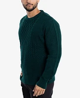 X-Ray Men's Crewneck Mixed Texture Sweater