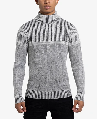 X-Ray Men's Ribbed Pattern Turtleneck Sweater