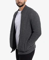 X-Ray Men's Full-Zip High Neck Sweater Jacket