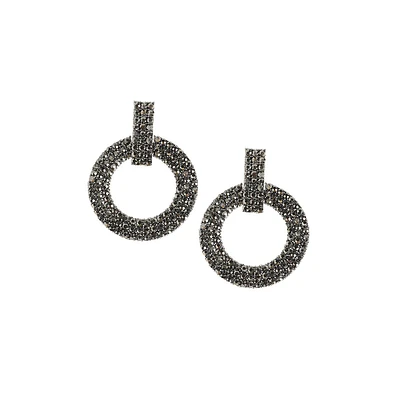 Sohi Clustered Hollow Circular Drop Earrings