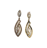 Sohi Metallic Abstract Drop Earrings