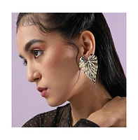 Sohi Ethereal Leaf Stud Earrings