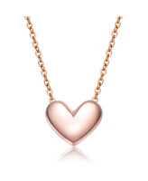 GiGiGirl Minimalist Heart Pendant Necklace White Gold Plated, 14K or 18K Rose Plated