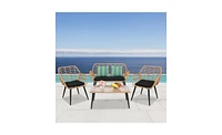 Slickblue 4-Piece Patio Furniture Outdoor Bistro Set for Stylish and Comfortable Outdoor Dining